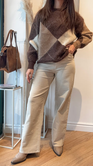 Pantalone in velluto a palazzo