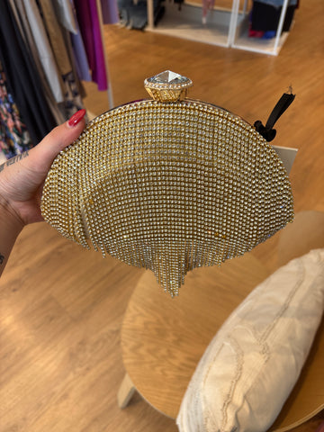 Pochette cascata di brillantini