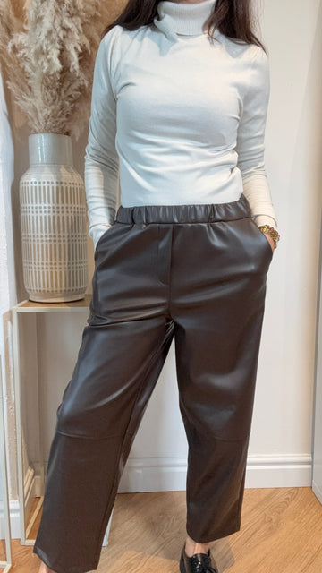Pantalone ecopelle