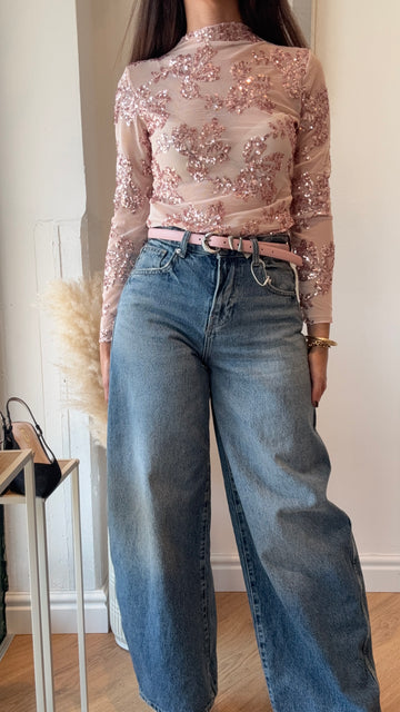 Maglia Ricamo Pink