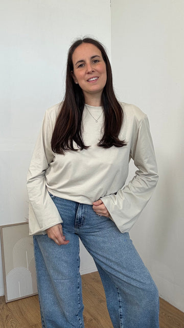 Maglia BASIC OVER crema