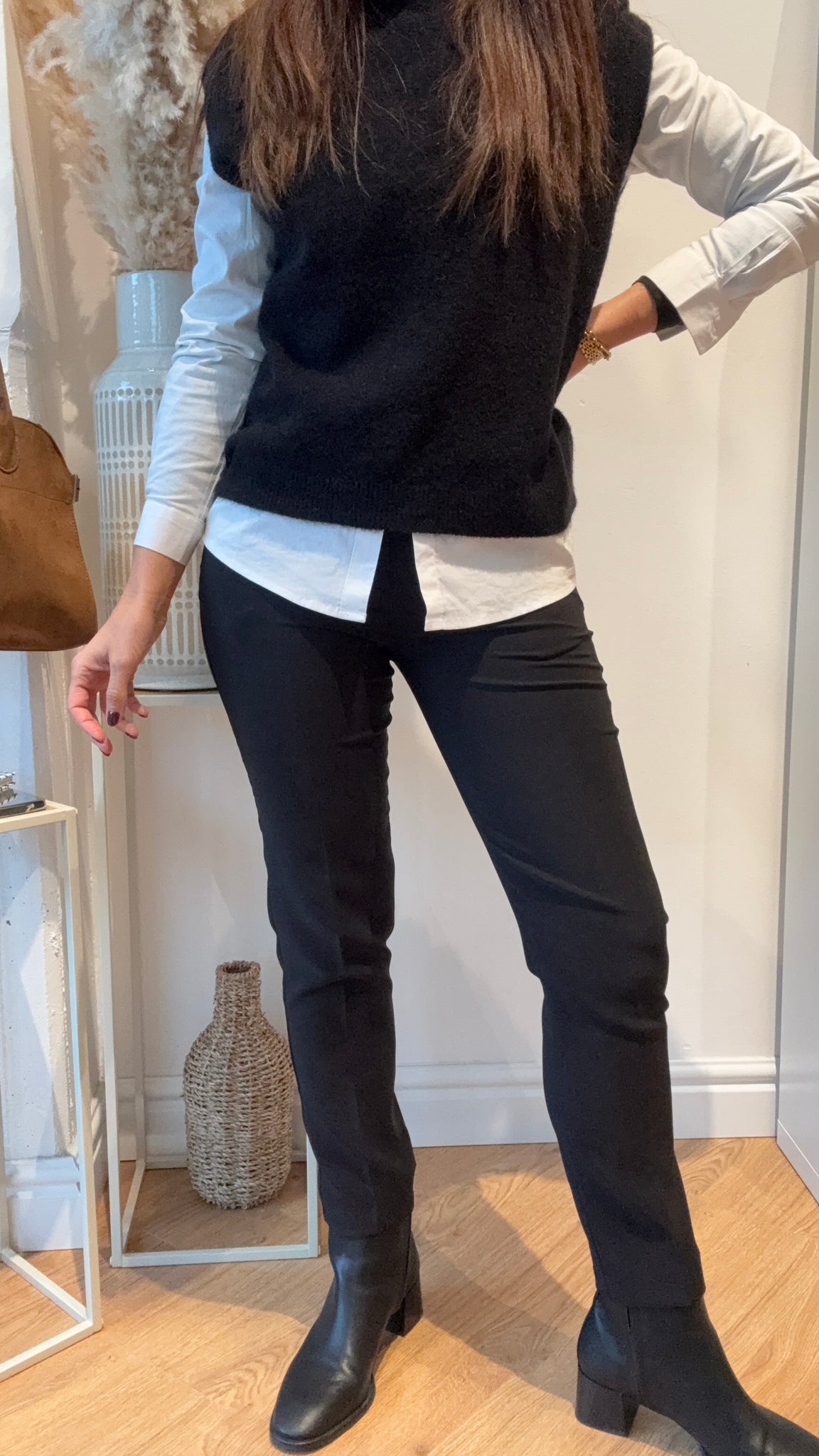 Pantalone sigaretta nero