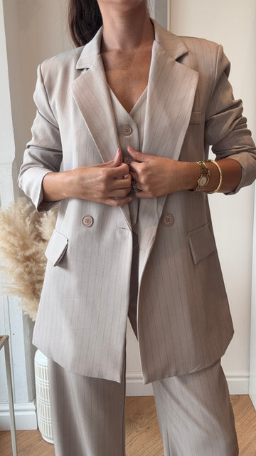 Blazer Gessato beige
