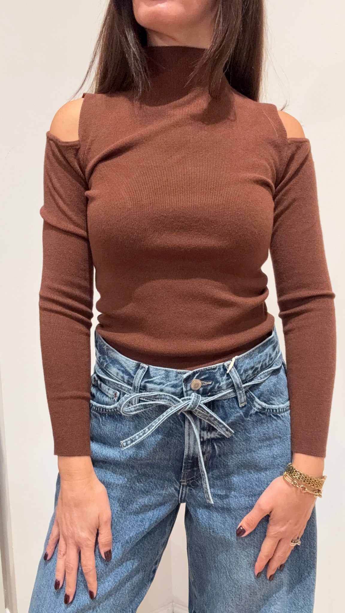 Maglia spalla marrone