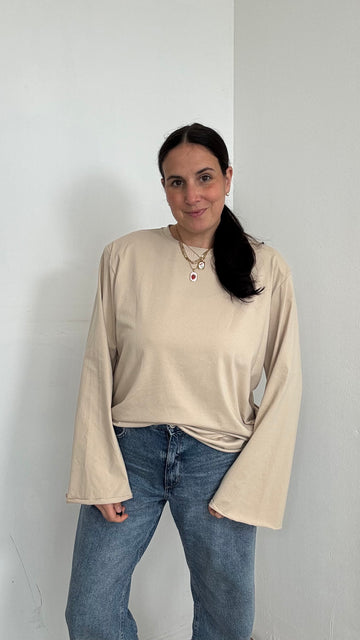 Maglia BASIC OVER crema
