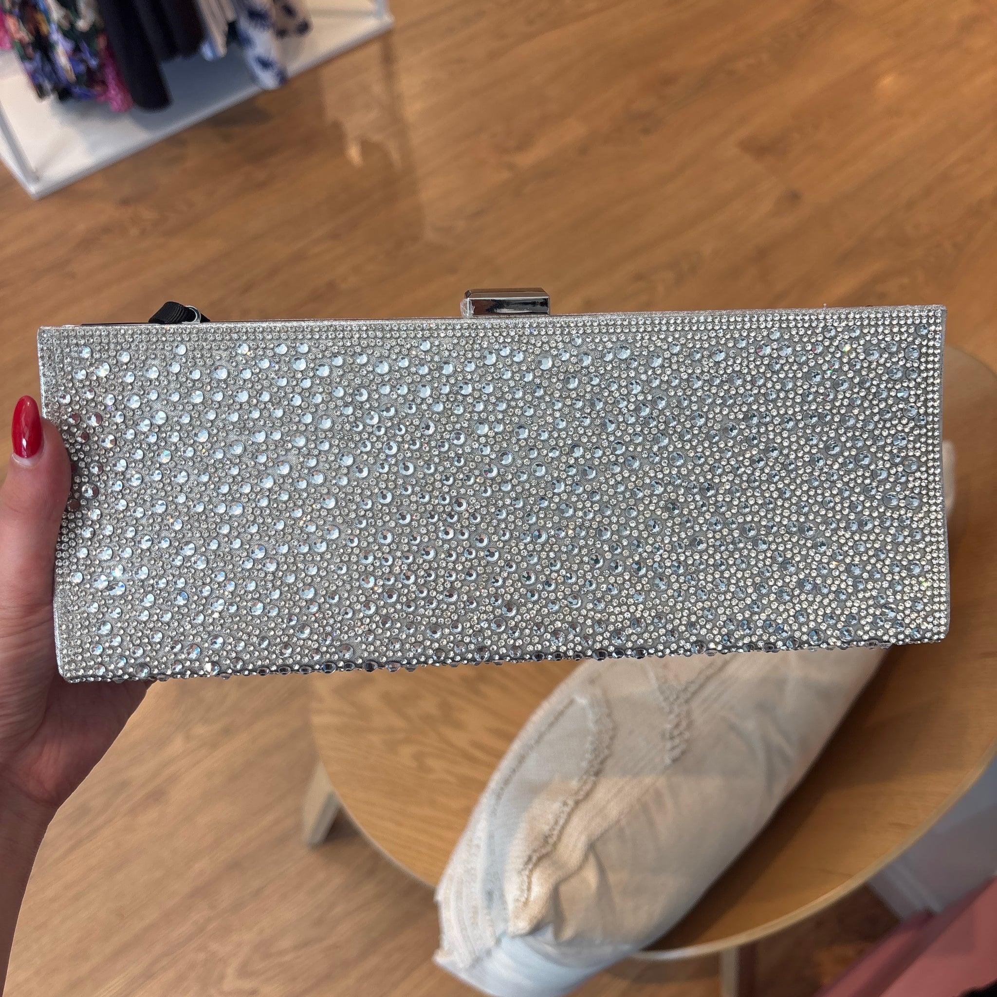 Pochette rettangolare brillantini
