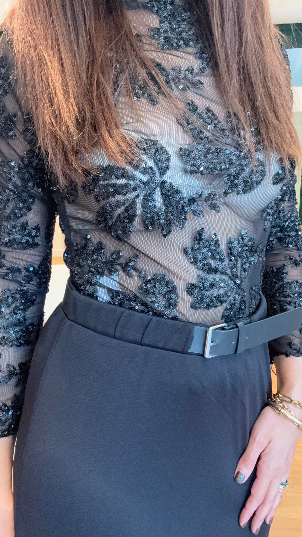 Maglia Ricamo Black