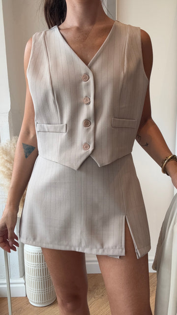 Gilet Gessato beige