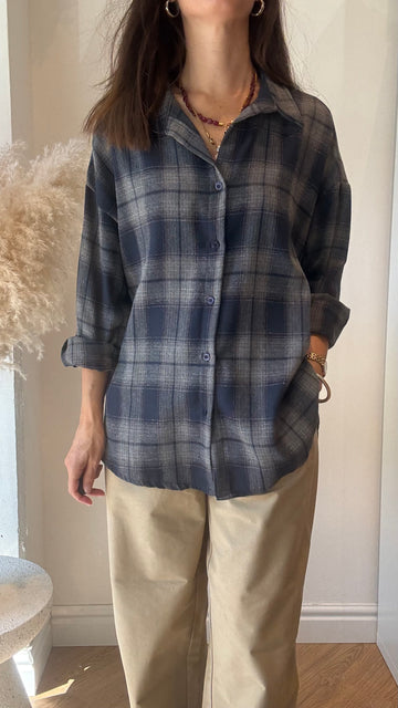 Camicia HARVARD Flanella Blu