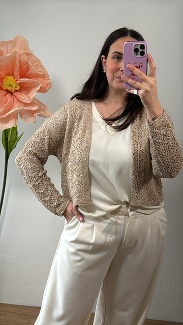Cardigan traforato ORO