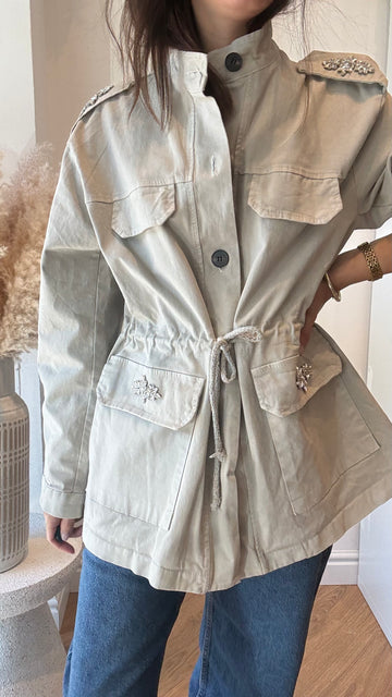 Sahariana STRASS Beige