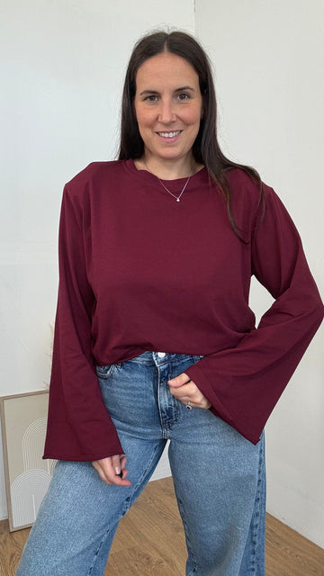 Maglia BASIC OVER bordeaux