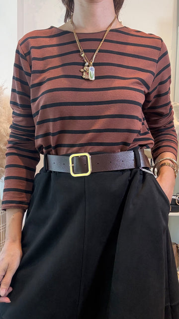 Maglia DIVINA marrone/nera
