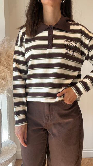 Polo OXFORD moro/panna