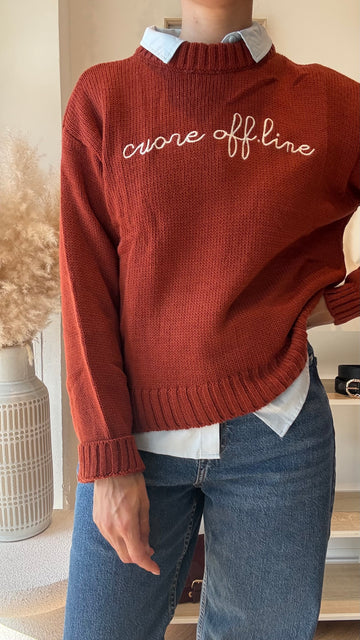 Pull Cuore Offline ruggine