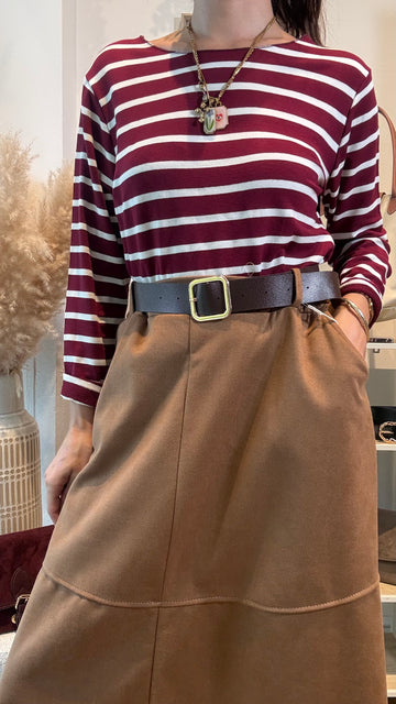 Maglia DIVINA bordeaux/bianca