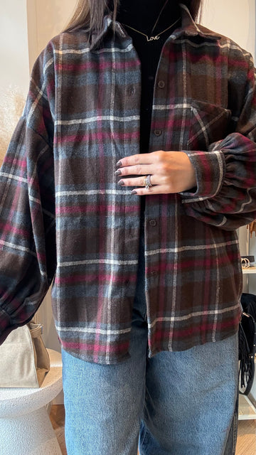 Camicia Texas GRIGIO/BORDEAUX
