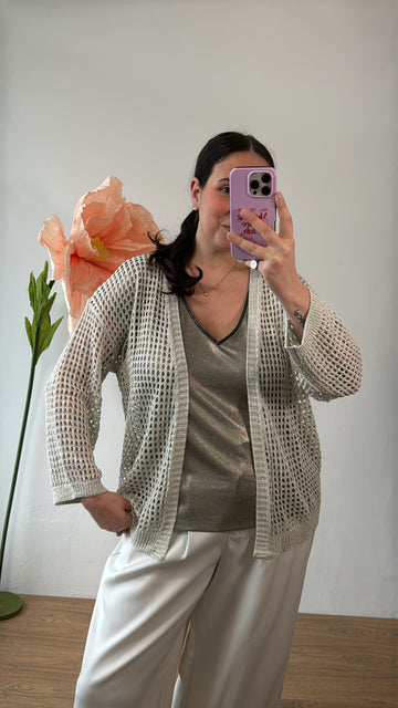Cardigan SILVER traforato