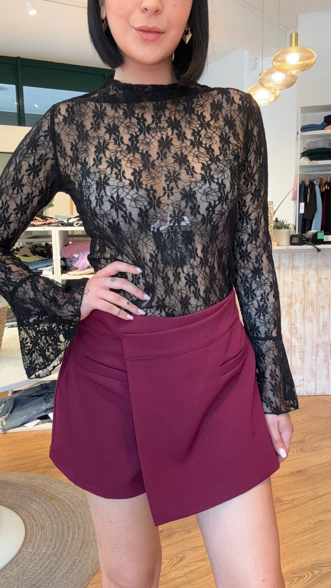 Maglia Pizzo Nera